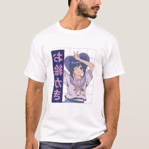 Kawaii Anime Girl Lofi Ästhetische Retro 90S Japan T-Shirt