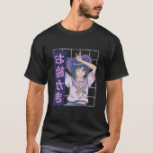 Kawaii Anime Girl Lofi Ästhetische Retro 90S Japan T-Shirt (Vorderseite)