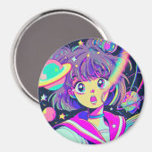 Kawaii Anime Girl Magnet (Vorderseite/Rückseite)