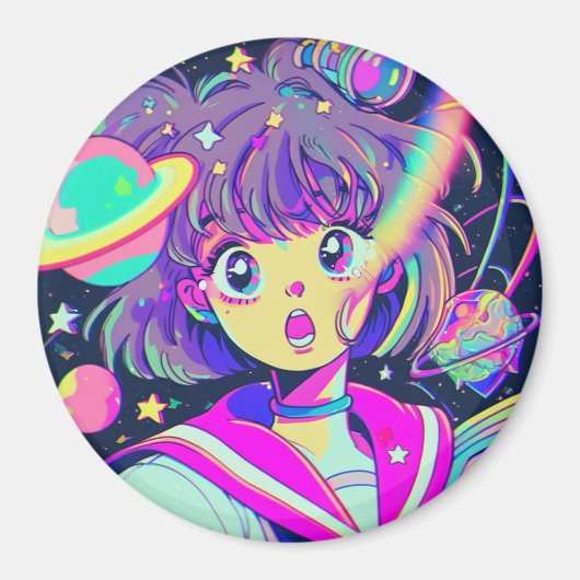 Kawaii Anime Girl Magnet (Vorne)