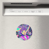 Kawaii Anime Girl Magnet (In Situ (Geschirrspüler))