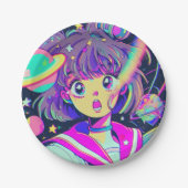 Kawaii Anime Girl Paper Tellers Pappteller (Vorderseite)