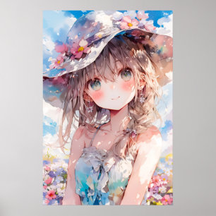 Kawaii Anime Girl Poster