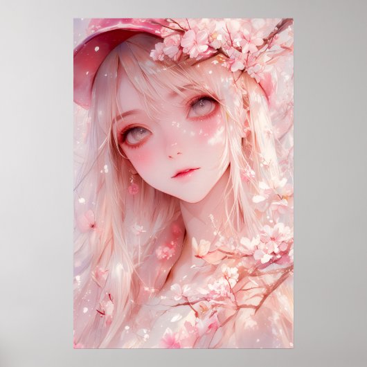 Kawaii Anime Girl Poster (Vorne)