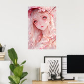 Kawaii Anime Girl Poster (Heimbüro)