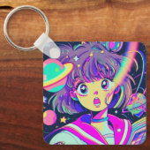 Kawaii Anime Girl Schlüsselanhänger (Vorderseite)