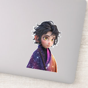 Kawaii Anime Girl Sticker   Niedliche Galaxie