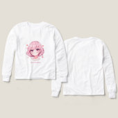Kawaii Anime Girl Valentine Sweatshirt (Design Vorderseite & Rückseite)