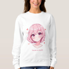 Kawaii Anime Girl Valentine Sweatshirt
