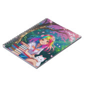 Kawaii Anime Girl with Doggie Notizblock (Linke Seite)