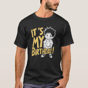 Kawaii Anime Junge Ich habe Geburtstag Anime Manga T-Shirt