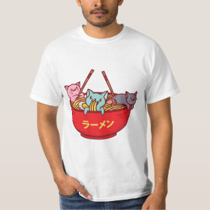 Kawaii Anime-Katzelustige entzückende japanische T-Shirt
