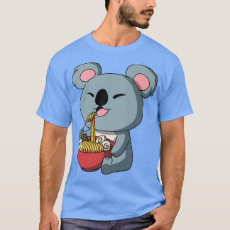 Kawaii Anime Koala Bear Asian Noodles Japanischer T-Shirt