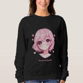 Kawaii Anime Mädchen Valentins Sweatshirt