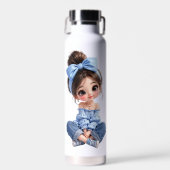 Kawaii Anime Mädchen Wasserflasche Trinkflasche (Vorne)