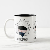 Kawaii Anime Meme Zweifarbige Tasse (Links)