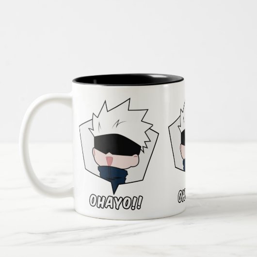 Kawaii Anime Meme  Zweifarbige Tasse (Links)