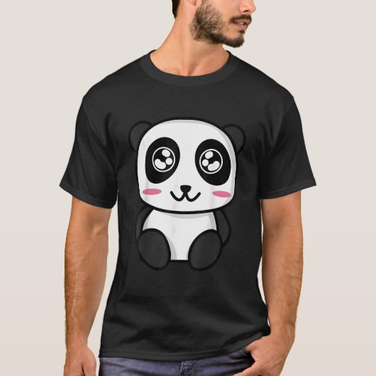 Kawaii Anime Panda Japanese Style Panda T-Shirt (Vorderseite)