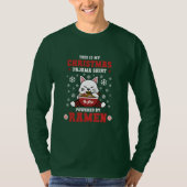 Kawaii Anime Ramen Christmas Pajama T-Shirt (Vorderseite)