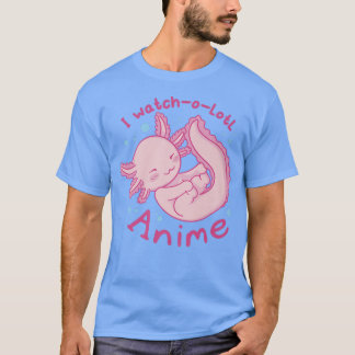Kawaii Aolotl Süße Uhr Anime Otaku Japan Manga L T-Shirt