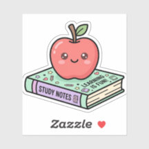 Kawaii Apfel auf Buch Süße Lehrererkennungs-Gif