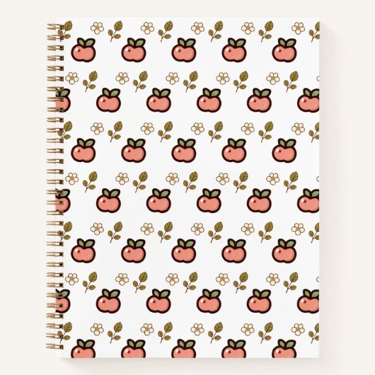 Kawaii Apple bundle Notizblock (Vorderseite)