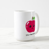 Kawaii Apple Kaffeetasse (VorderseiteRechts)