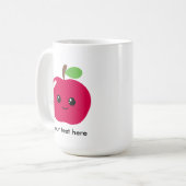 Kawaii Apple Kaffeetasse (Vorderseite Links)