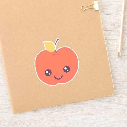 Kawaii Apple Kiss-Cut Vinyl Sticker (Notizbuch)