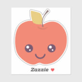 Kawaii Apple Kiss-Cut Vinyl Sticker (Blatt)