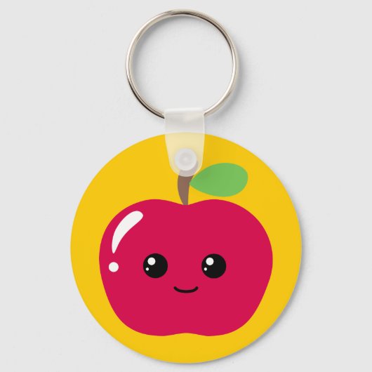 Kawaii Apple Schlüsselanhänger (Vorderseite)