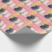 Kawaii Art Cats and Mice Geschenkpapier (Ecke)