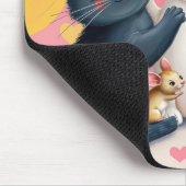 Kawaii Art Cats and Mice Mousepad (Ecke)