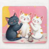Kawaii Art Cats and Mice Mousepad (Vorne)