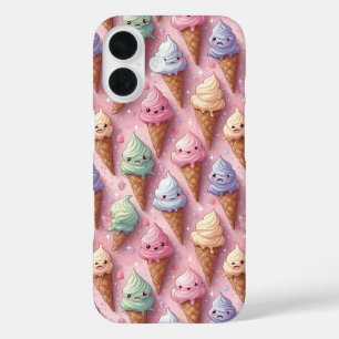 Kawaii Art Ice iPhone 16 Hülle