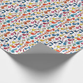 Kawaii Art Musical Notes Abstrakt Geschenkpapier (Ecke)