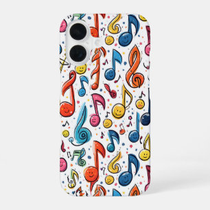 Kawaii Art Musical Notes Abstrakt iPhone 16 Hülle