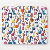 Kawaii Art Musical Notes Abstrakt Mousepad (Vorne)