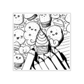 Kawaii Art Supplies Gummistempel (Prägung)