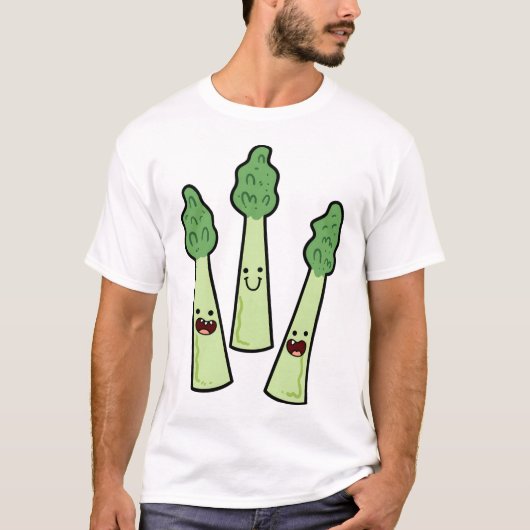 Kawaii Asparagus T-Shirt (Vorderseite)