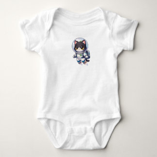 Kawaii Astronaut Cat Cartoon – Cute Space Kitty Baby Strampler