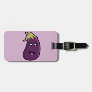 Kawaii Aubergine Gepäckanhänger
