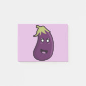 Kawaii Aubergine Post-it Klebezettel (Vorderseite)