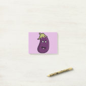 Kawaii Aubergine Post-it Klebezettel (Auf Schreibtisch)
