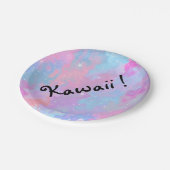 Kawaii Aufschrift-magische PastellGlitzern Pappteller (Schrägansicht)