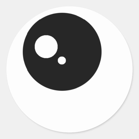 Kawaii-Augenkleber Runder Aufkleber (Vorderseite)