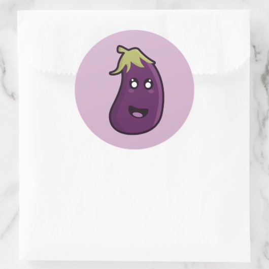 Kawaii-Augpflanze Runder Aufkleber (Tasche)