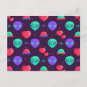 Kawaii-Außerirdischen Postkarte (Vorderseite)