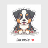 Kawaii Aussie Shepherd Puppy - Sleepy Pose Aufkleber (Blatt)