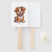 Kawaii Australian Shepherd Puppy Fächer (Vorne und Hinten)